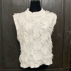 SHEIN White sleeveless sweater vest with bag - Size medium